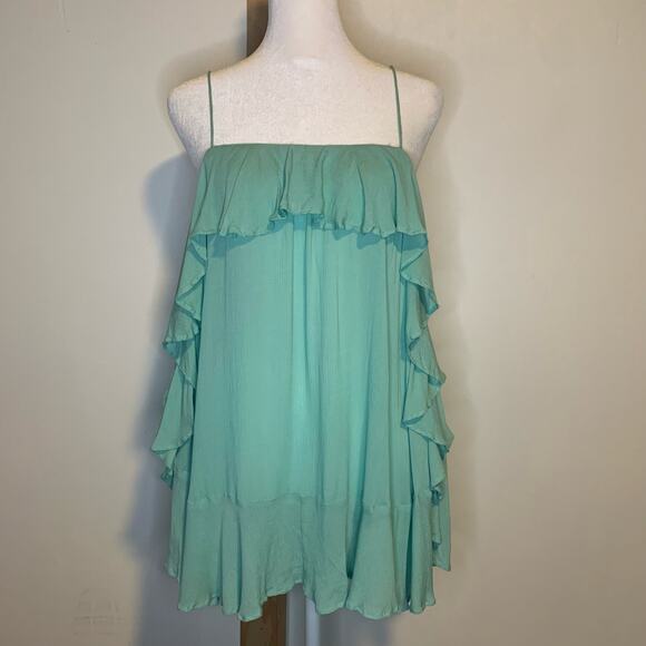 Free People Intimately teal blue tank top size S - Picture 3 of 12